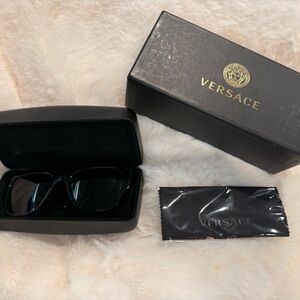 Versace Black Sunglasses with Logo Box
